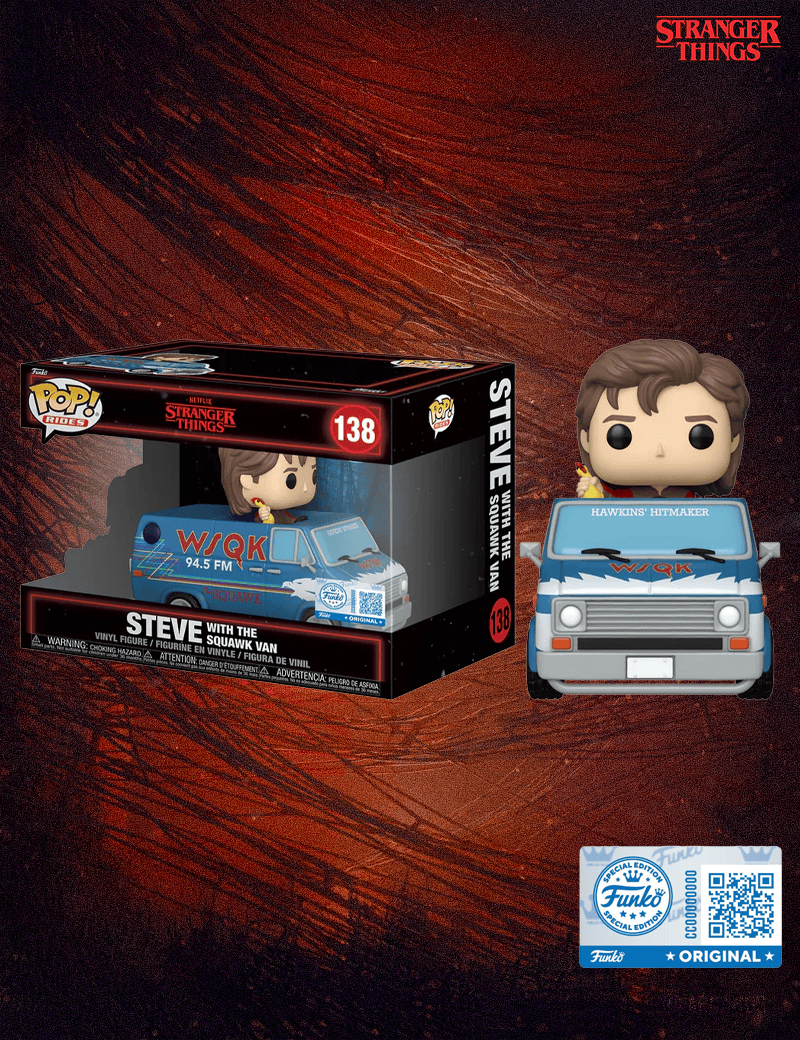 Steve with Squawk Van n° 138 - Figurine Funko POP! Deluxe Television Stranger Things S5