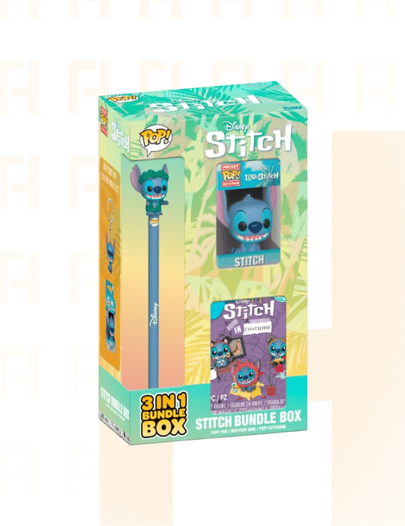 Pack Stitch 3 en 1 - Figurine aléatoire Mystery Minis, POP! Pens & POP! Pocket Lilo & Stitch