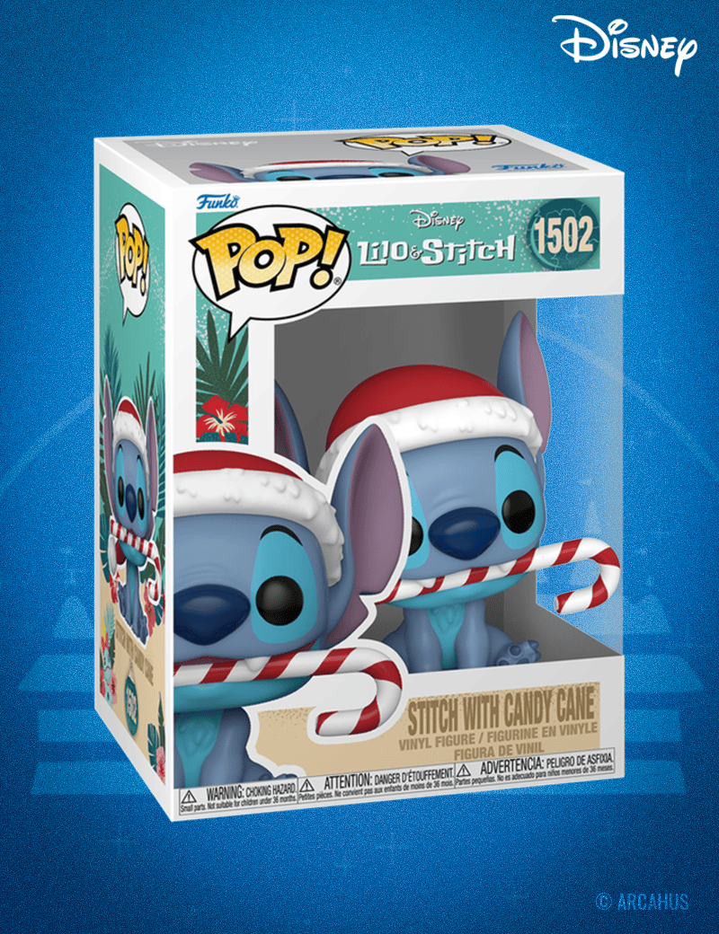 Stitch avec canne en sucre d'orge n° 1502 - Figurine Funko POP! Disney Lilo & Stitch