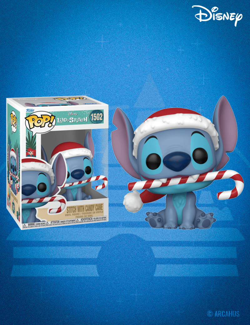 Stitch avec canne en sucre d'orge n° 1502 - Figurine Funko POP! Disney Lilo & Stitch