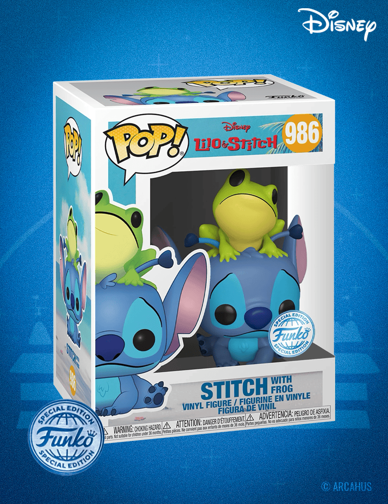 Stitch avec une Grenouille n° 986 - Figurine Funko POP! Disney  Lilo & Stitch