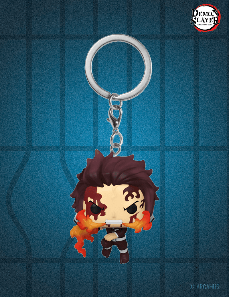 Tanjiro (Dancing Flash) Porte-clé - Figurine Funko POP! Pocket Keychain Demon Slayer