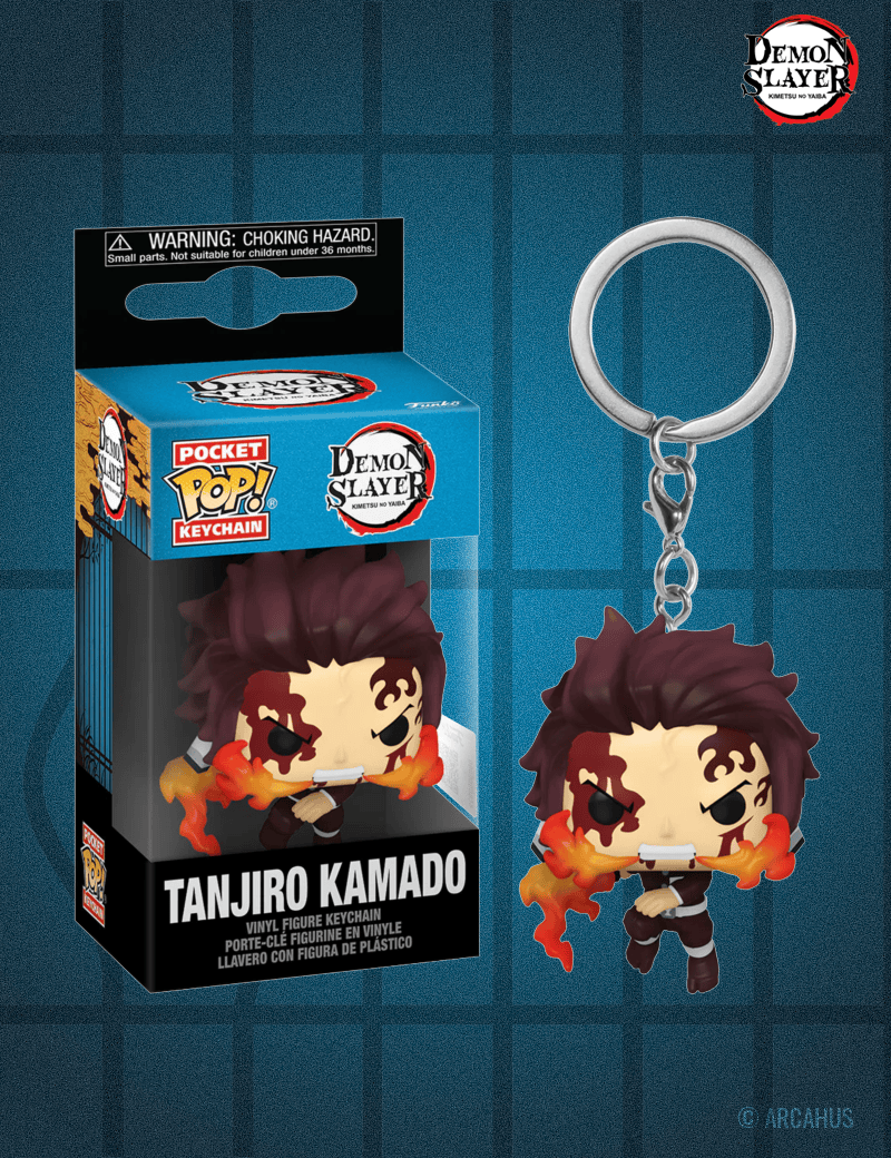 Tanjiro (Dancing Flash) Porte-clé - Figurine Funko POP! Pocket Keychain Demon Slayer