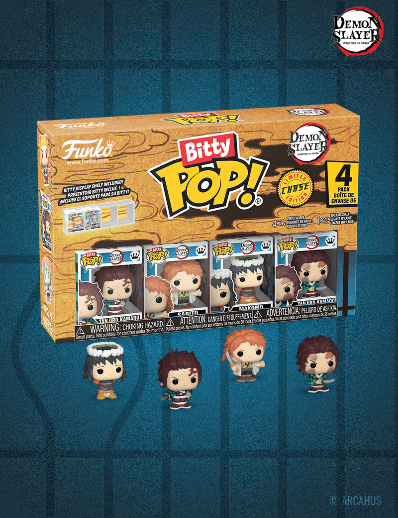 Demon Slayer (Tanjiro) - Pack de 4 figurines Funko Bitty POP! Series 4