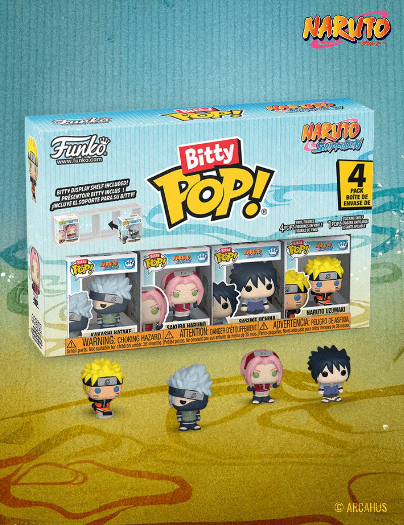 Team 7 - Funko Bitty POP! Pack de 4 figurines Animation Naruto Shippuden Series 1