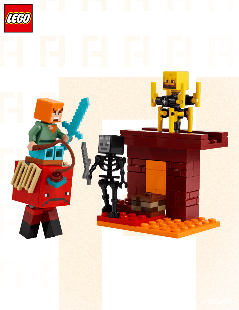La bataille de la lave du Nether - Lego Minecraft 21266