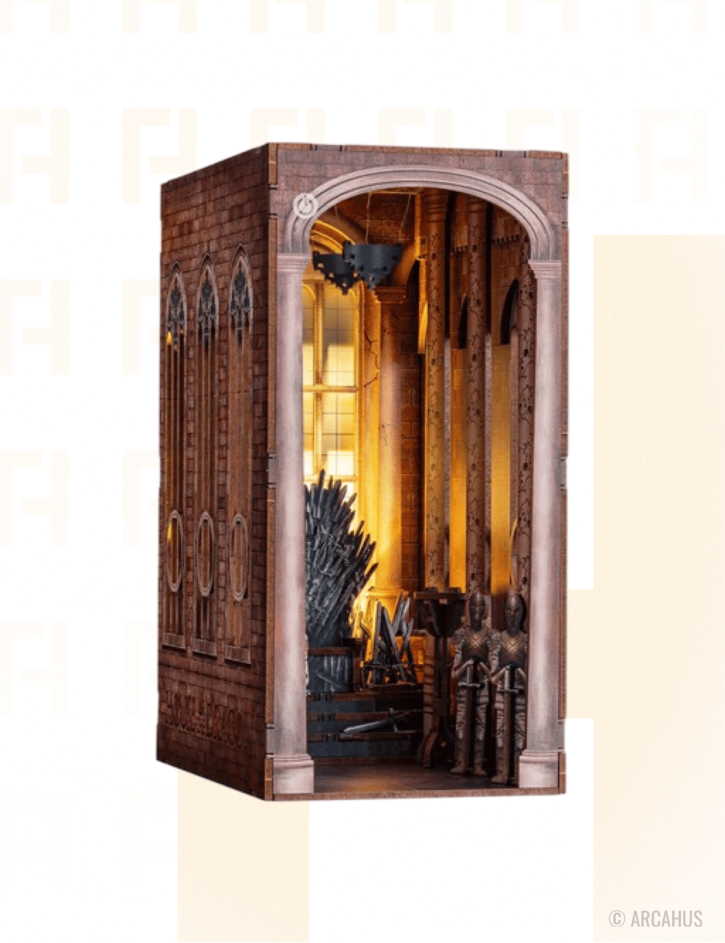 Thrône de Fer - Book Nook Game of Thrones 91pcs + Eclairage LED