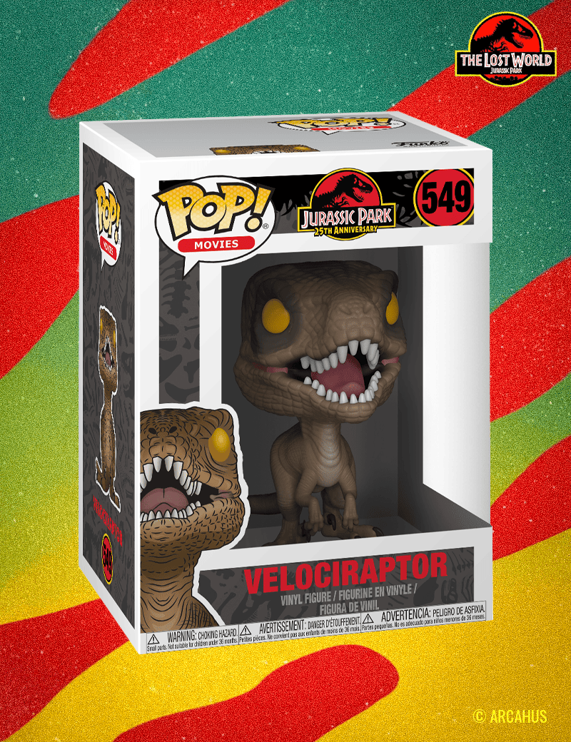Velociraptor n° 549 - Figurine Funko POP! Movies Jurassic Park 25th Anniversary