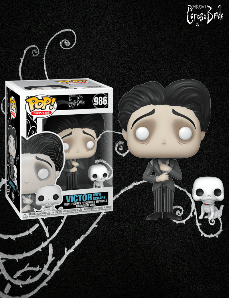 Victor avec Scraps  n° 986 - Figurine Funko POP! Movies Les Noces Funèbres
