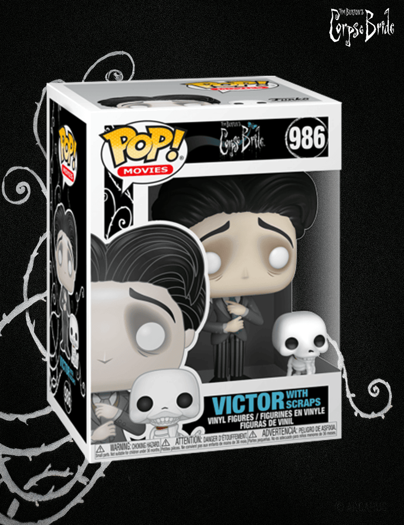 Victor avec Scraps  n° 986 - Figurine Funko POP! Movies Les Noces Funèbres