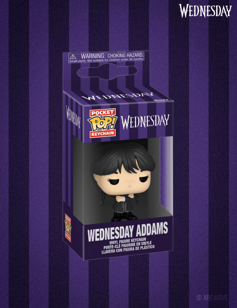 Mercredi Addams Veste Noir Porte-clé - Figurine Funko POP! Pocket Keychain Wednesday