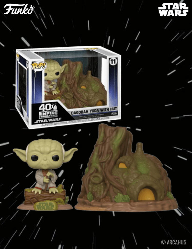 Dagobah Yoda with Hit n° 11 - Figurine Funko POP! Town Star Wars