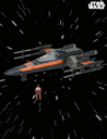 Poe Dameron's T-70 X-Wing - Star Wars Micro Galaxy Squadron Series 3 - 13 cm