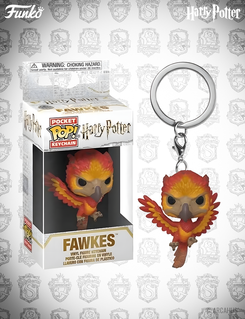 Fénix (Fawkes) Porte-clé - Figurine Funko POP! Pocket Keychain Wizarding World Harry Potter