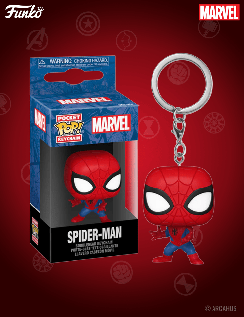 Spider-Man Porte-clé - Figurine Funko POP! Pocket Keychain Marvel