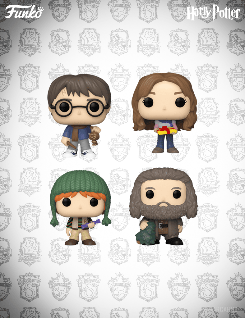 4 Pack Porte-clé - Figurine Funko POP! Pocket Keychain Wizarding World Harry Potter Noël