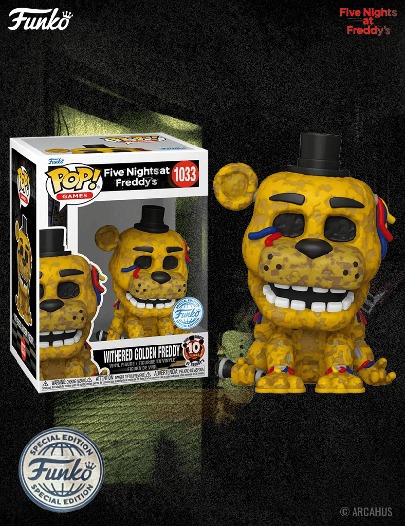 Withered Golden Freedy n° 1033 - Figurine Funko POP! Games Five Nights at Freddy's