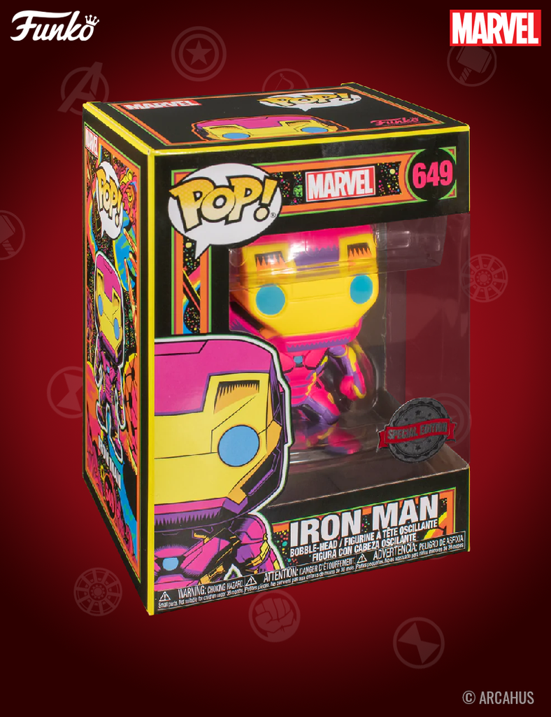 Iron Man n° 649 - Figurine Funko POP! Marvel Black Light