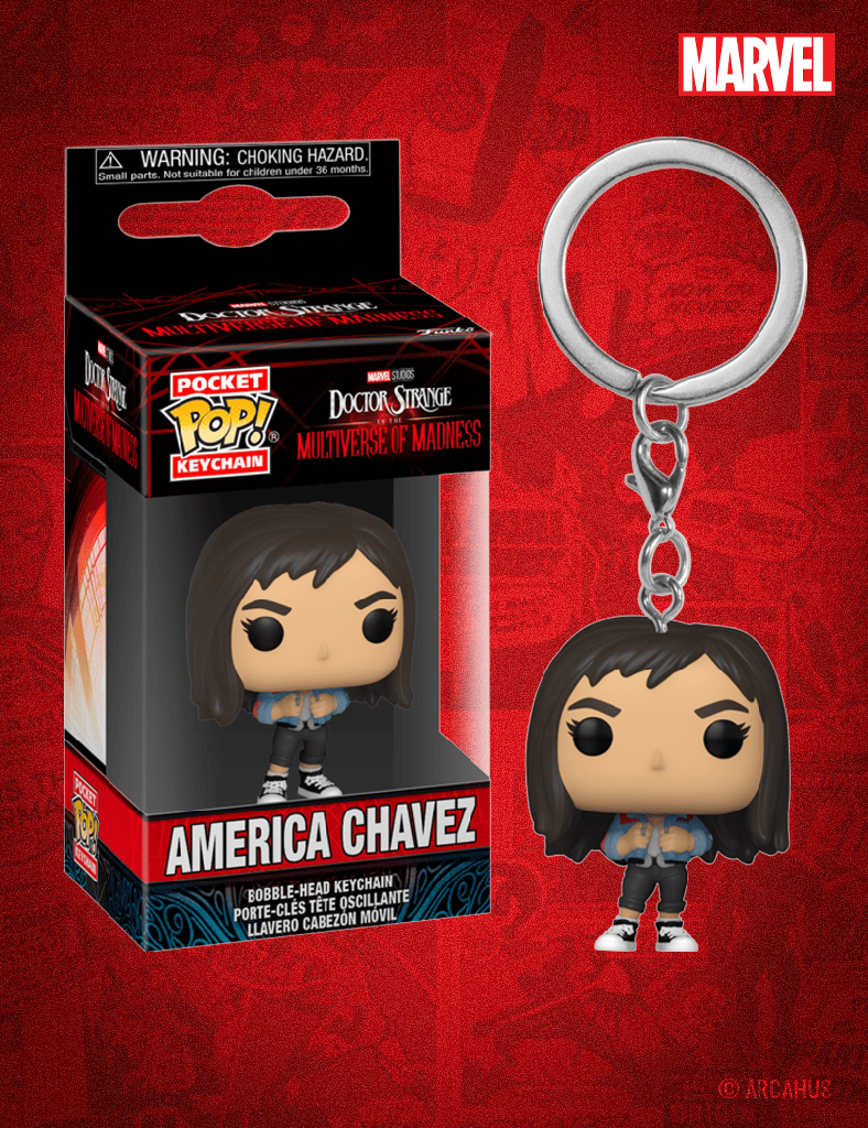 America Chavez Porte-clé - Figurine Funko POP! Pocket Keychain Marvel Doctor Strange in the Multiverse of Madness