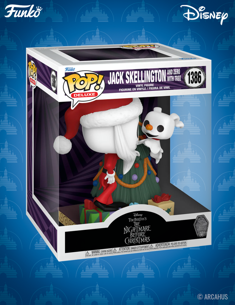 Jack Skellington & Zero with Three n° 1386 - Figurine Funko POP! Deluxe Disney The Nightmare before Christmas