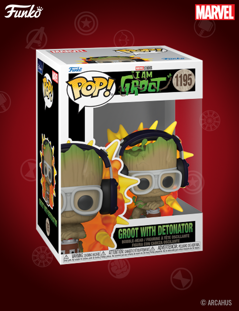 Groot with Detonator n° 1195 - Figurine Funko POP! Marvel Studios I am Groot