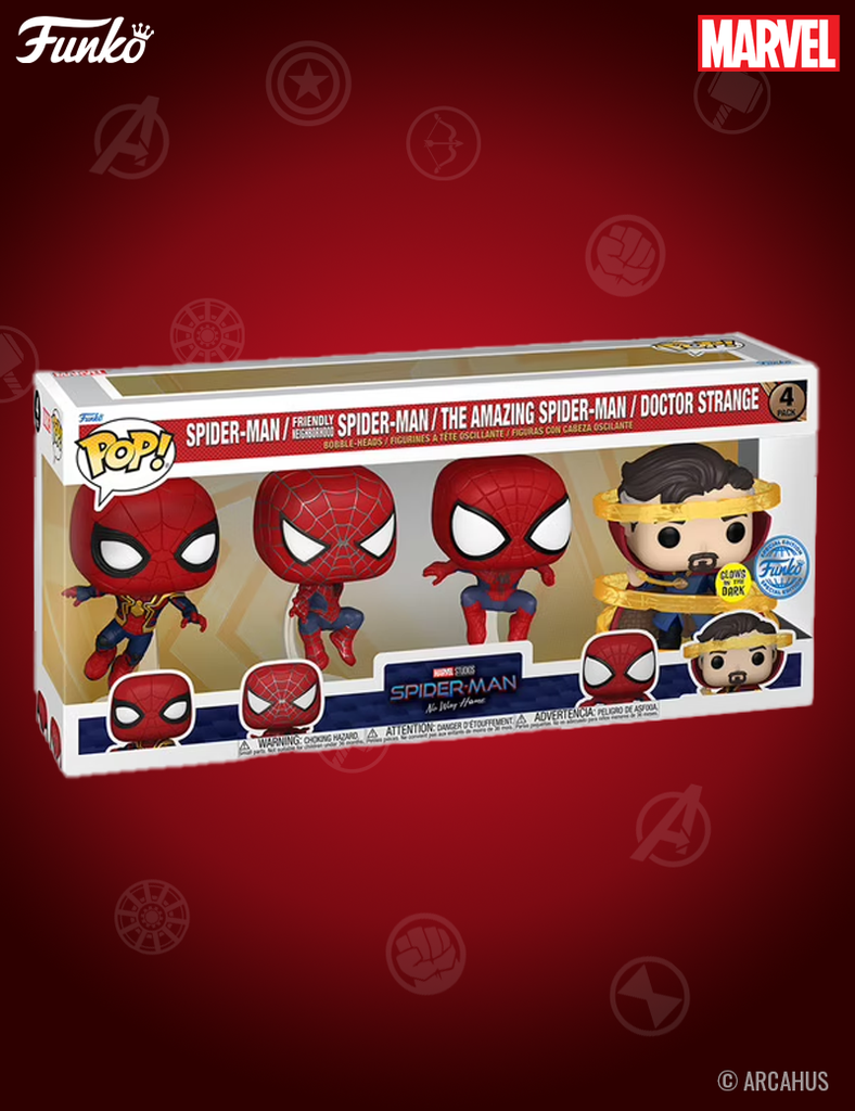 Spider-Man Friendly Neighbornhood / Spider-Man / The Amazing Spider-Man / Doctor Strange - Figurine Funko POP! 4 Pack Marvel Studios Spider-Man: No Way Home