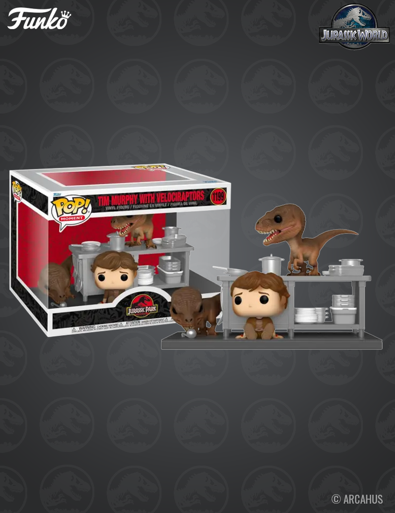 Tim Murphy with Velociraptors n° 1199 - Figurine Funko POP! Moment Jurassic Park