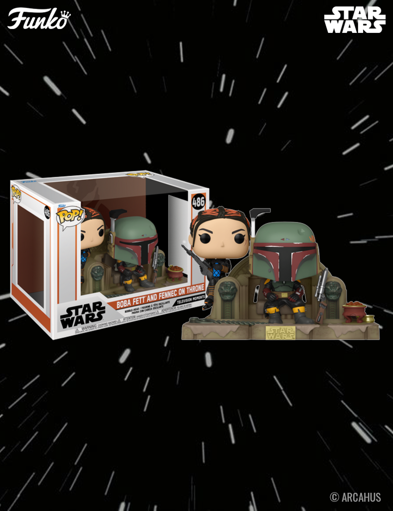 Boba Fett et Fennec sur le throne n° 486 - Figurine Funko POP! Star Wars The Mandalorian