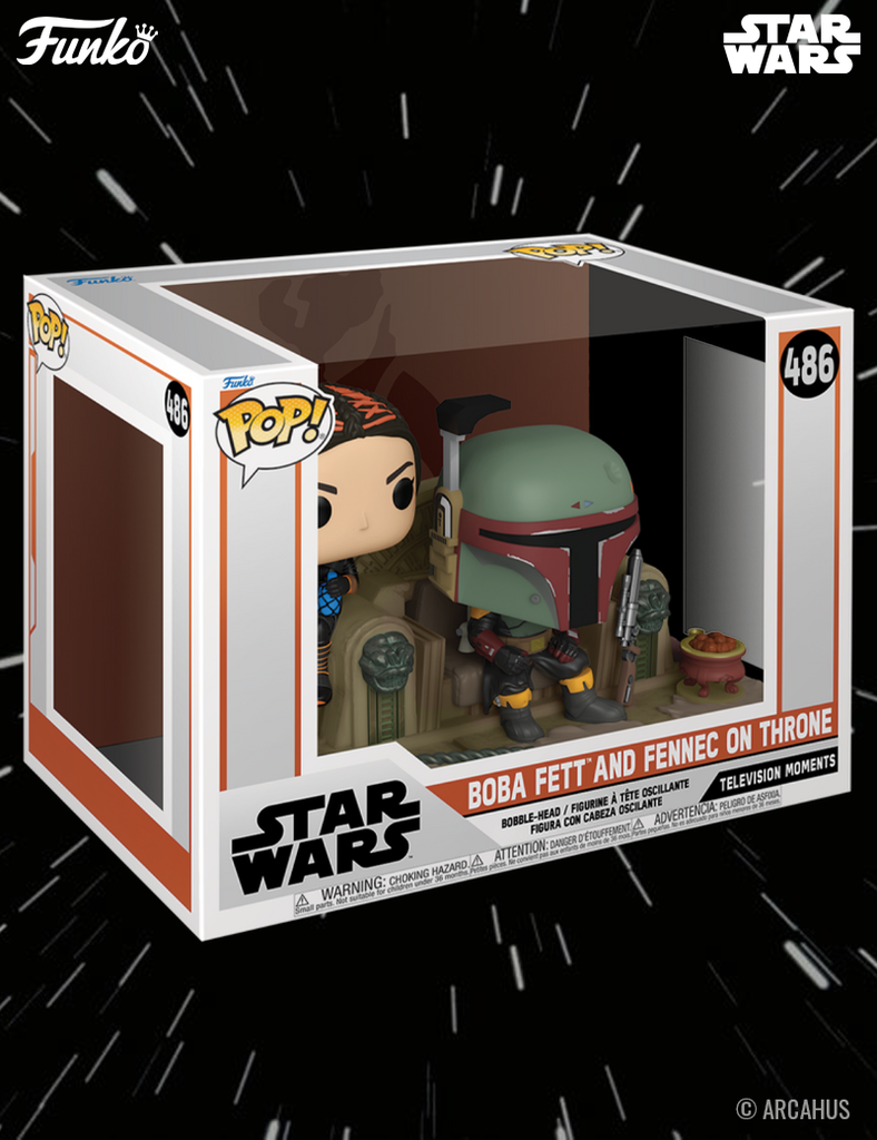 Boba Fett et Fennec sur le throne n° 486 - Figurine Funko POP! Star Wars The Mandalorian