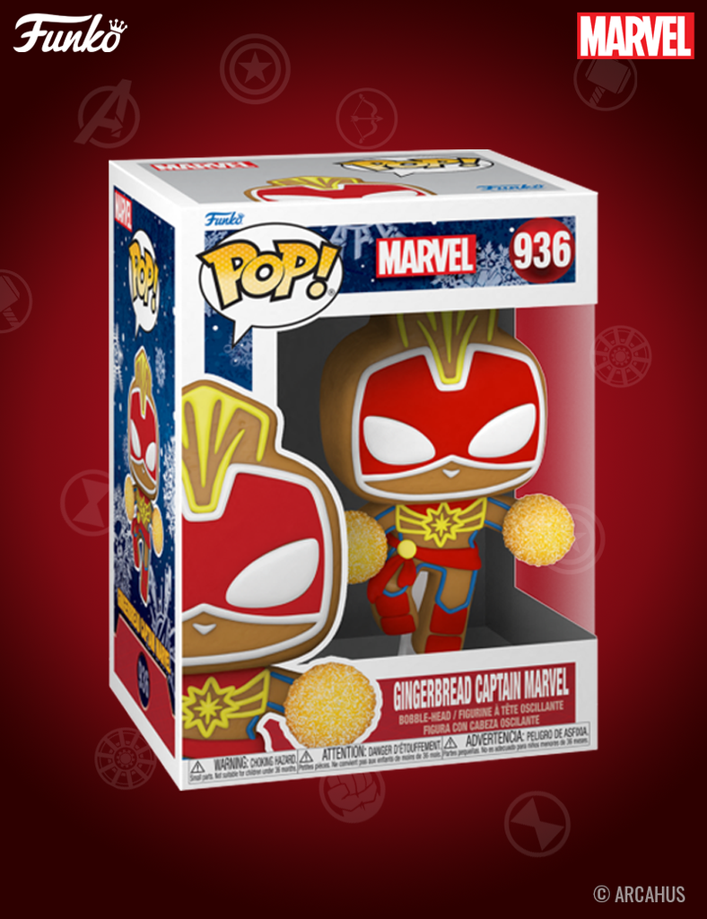 Captain Marvel (Gingerbread) n° 636- Figurine Funko POP! Marvel Pain d'épices