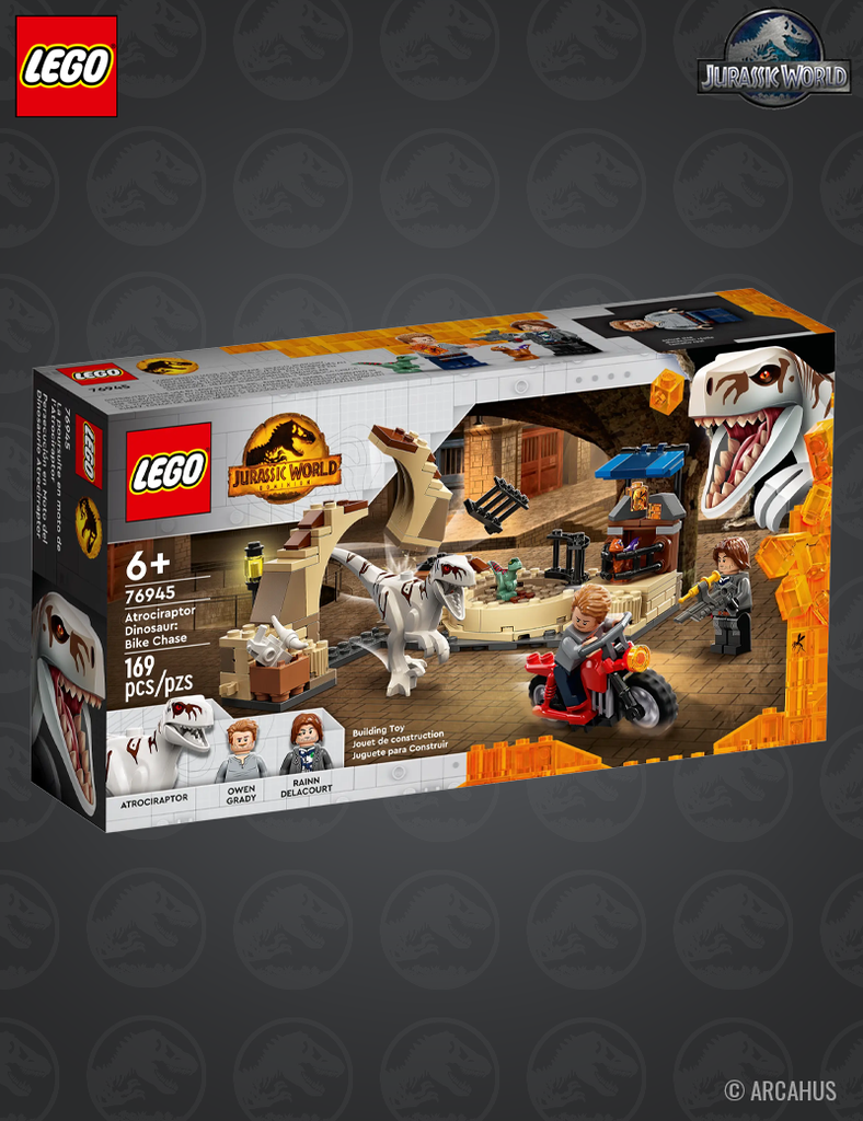 La poursuite en moto de l’Atrociraptor - Lego Jurassic Park 76945