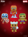 Captain America / Iron Man / Hulk / Thor (Gingerbread) - Figurine Funko POP! 4 Pack Marvel Pain d'épices