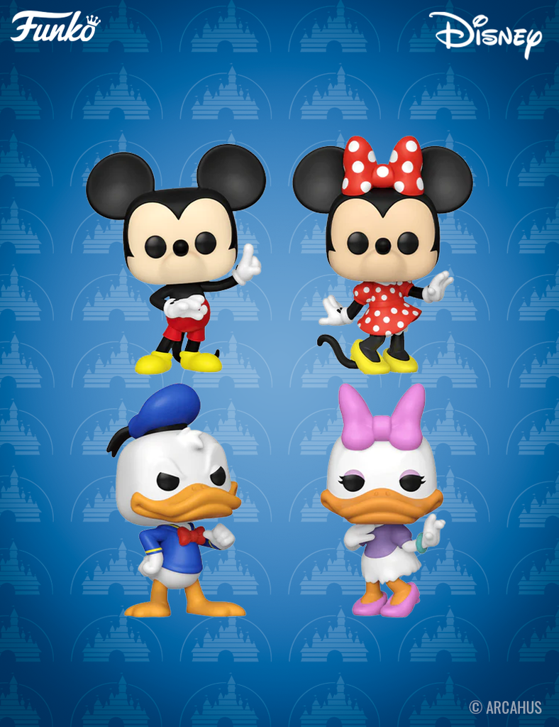 Mickey / Minnie / Donald / Daisy - Figurine Funko POP! 4 Pack Disney 100