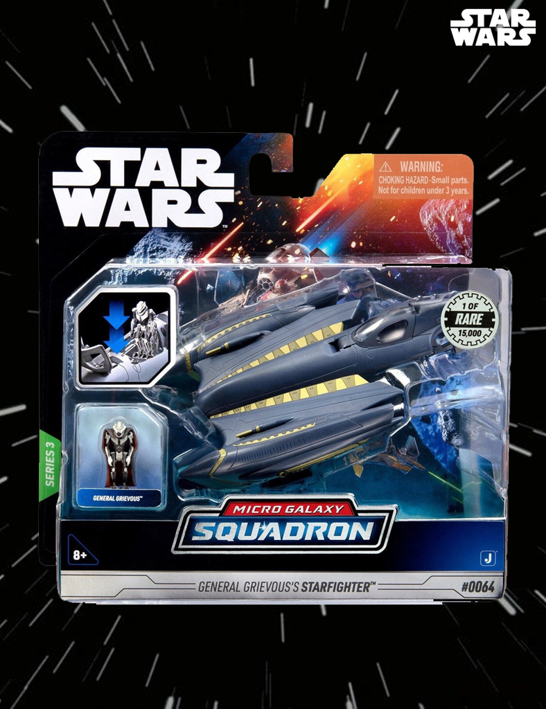 General Grievous's Starfighter Rare 1 sur 15 000 - Star Wars Micro Galaxy Squadron Series 3 - 13 cm