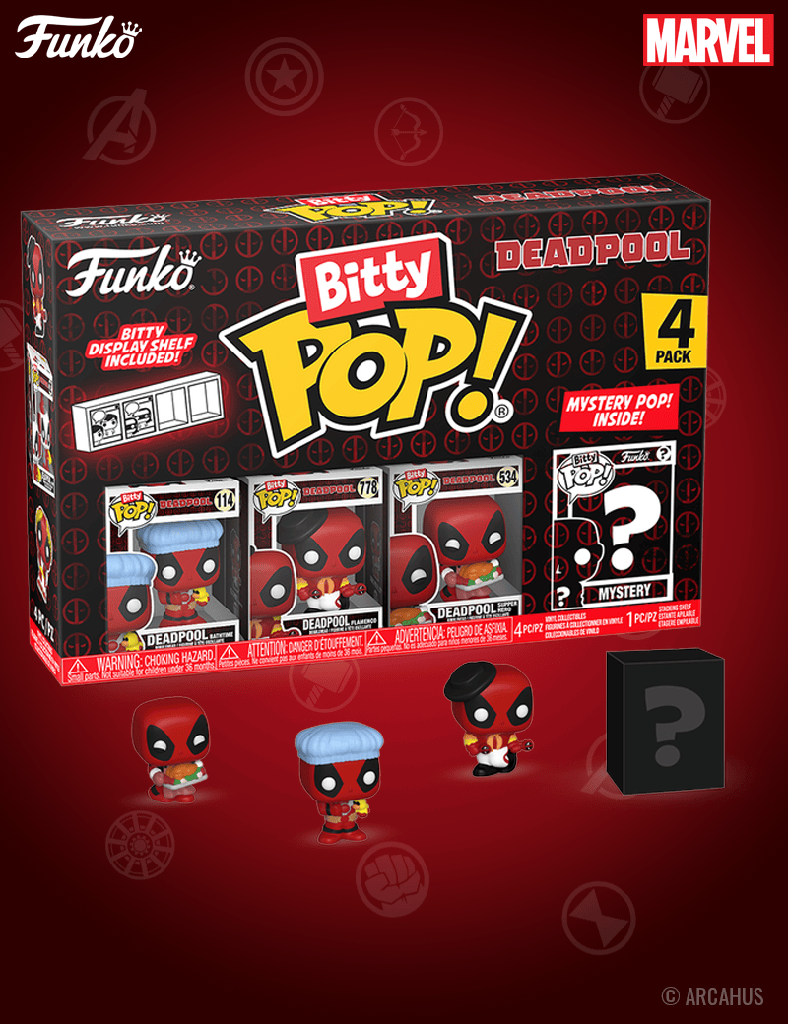 Pack de 4 figurines - Funko Bitty POP! Marvel Deadpool Série 2