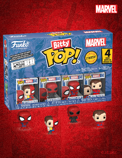 Pack de 4 figurines - Funko Bitty POP! Marvel Spider-Man Série 4