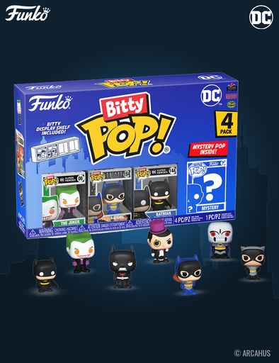 Pack de 4 figurines - Funko Bitty POP! DC Série 2