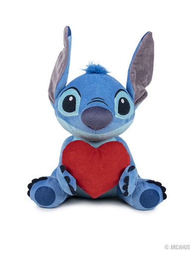 Stitch avec un coeur - Peluche 30 cm Sonore Lilo et Stitch