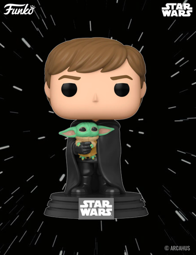 Luke Skywalker (avec Grogu) n° 482 - Figurine Funko POP! StarWars TheMandalorian