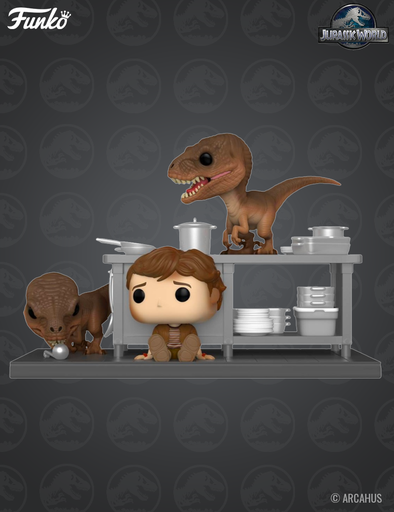 Tim Murphy with Velociraptors n° 1199 - Figurine Funko POP! Moment Jurassic Park