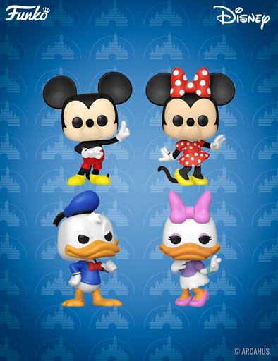 Mickey / Minnie / Donald / Daisy - Figurine Funko POP! 4 Pack Disney 100