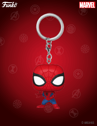 Spider-Man Porte-clé - Figurine Funko POP! Pocket Keychain Marvel