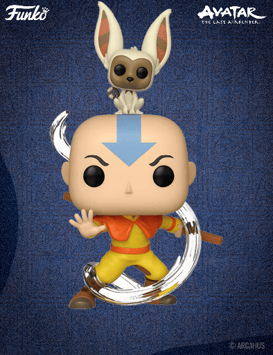 Aang avec Momo n° 534 - Figurine Funko POP! Animation Avatar Le Dernier Maître de l'Air